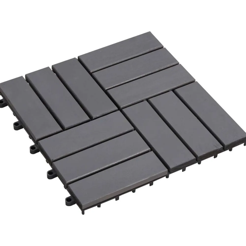 vidaXL Tile de Decking 10 pcs 30 x 30 cm Madera de Acacia Gris Sale