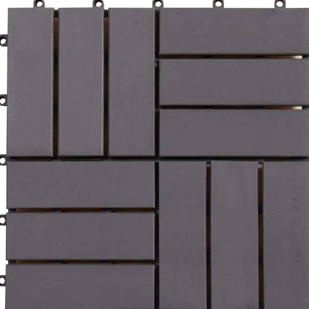 vidaXL Tile de Decking 10 pcs 30 x 30 cm Madera de Acacia Gris Sale