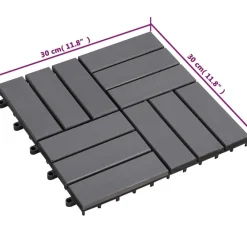vidaXL Tile de Decking 10 pcs 30 x 30 cm Madera de Acacia Gris Sale