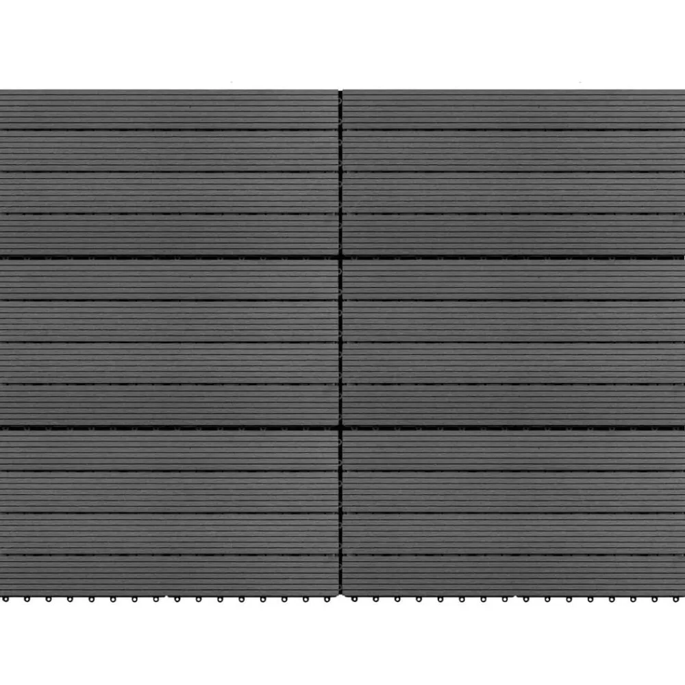 vidaXL Productos Del Hogar-Tile de Decking 6 pcs 60 x 30 cm WPC