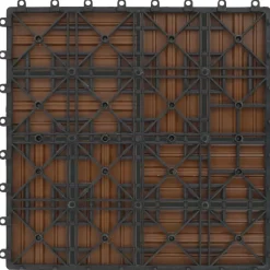 vidaXL Productos Del Hogar-Tile de Decking 11 pcs Teca 30 x 30 cm WPC