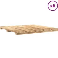 vidaXL Productos Del Hogar-Tile de Decking 6 pcs Marrón 50 x 50 cm Pino Impregnado Marrón