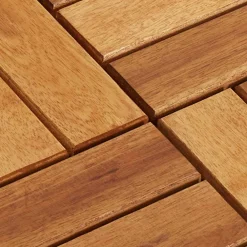 vidaXL Tile de Decking 10 pcs Marrón 30 x 30 cm Madera de Acacia Marr&oacute;n New
