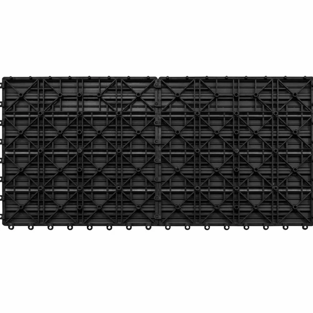 vidaXL Tile de Decking 6 pcs 60 x 30 cm WPC Negro Sale