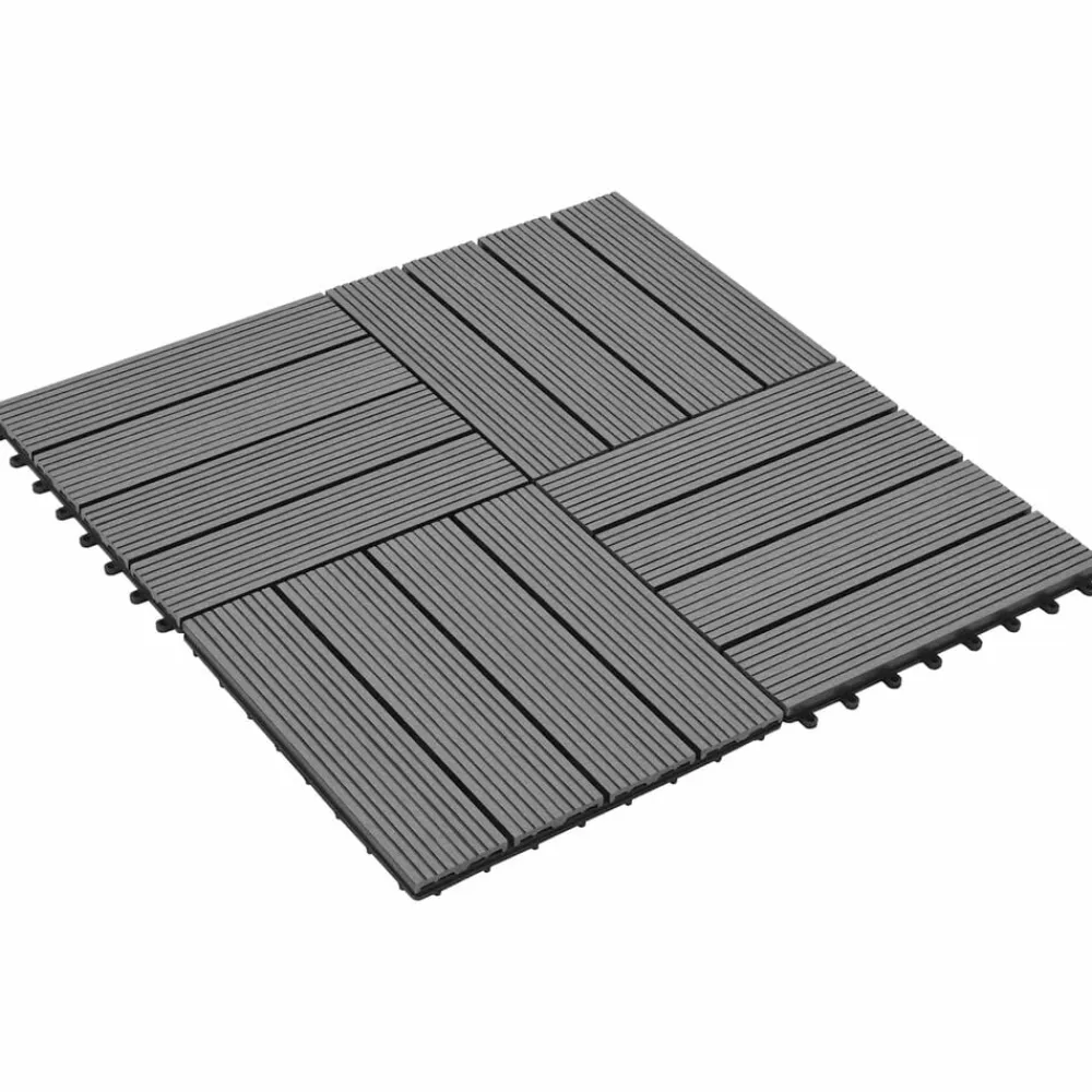 vidaXL Productos Del Hogar-Tile de Decking 11 pcs 30 x 30 cm WPC