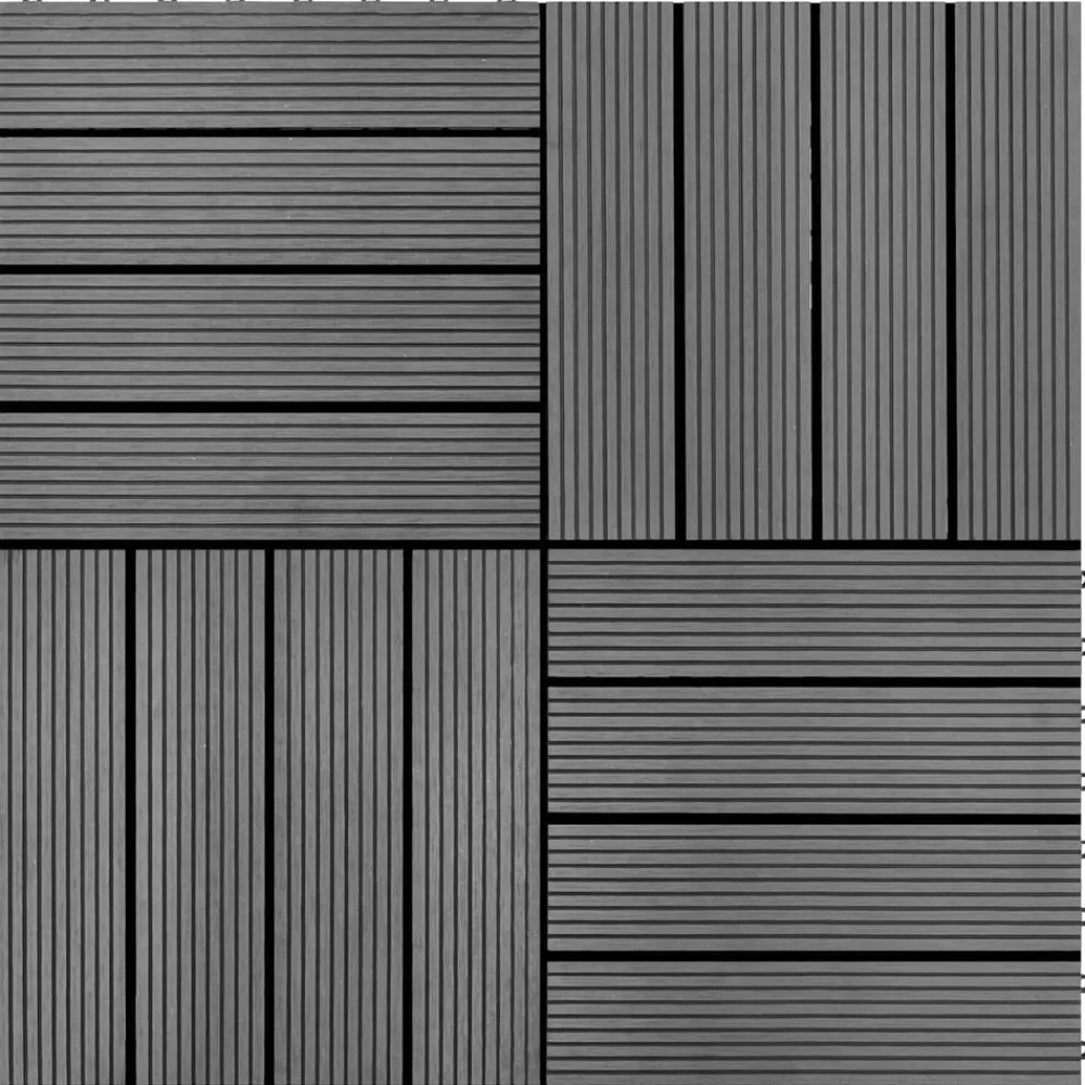 vidaXL Productos Del Hogar-Tile de Decking 11 pcs 30 x 30 cm WPC