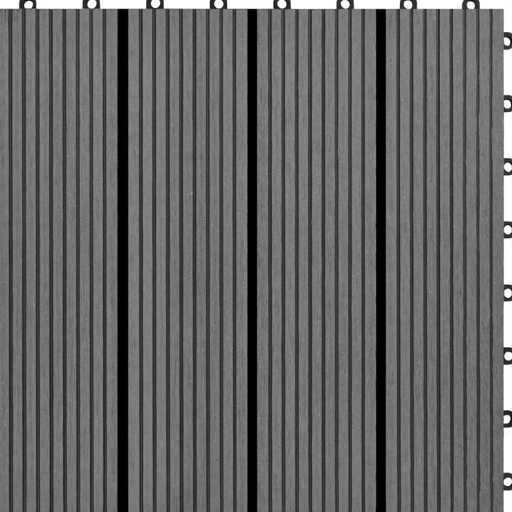 vidaXL Productos Del Hogar-Tile de Decking 11 pcs 30 x 30 cm WPC