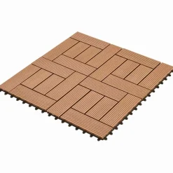 vidaXL Tile de Decking 11 pcs Marrón 30 x 30 cm WPC Marr&oacute;n Outlet