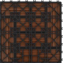 vidaXL Tile de Decking 11 pcs Marrón 30 x 30 cm WPC Marr&oacute;n Outlet