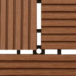 vidaXL Tile de Decking 11 pcs Marrón 30 x 30 cm WPC Marr&oacute;n Outlet