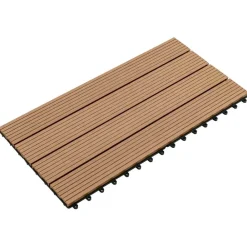 vidaXL Materiales De Construcción|Productos Del Hogar-Tile de Decking 6 pcs Marrón 60 x 30 cm WPC