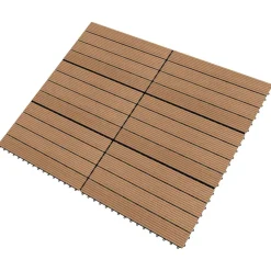 vidaXL Materiales De Construcción|Productos Del Hogar-Tile de Decking 6 pcs Marrón 60 x 30 cm WPC
