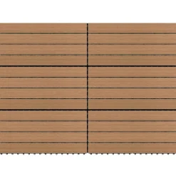 vidaXL Materiales De Construcción|Productos Del Hogar-Tile de Decking 6 pcs Marrón 60 x 30 cm WPC