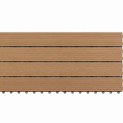 vidaXL Materiales De Construcción|Productos Del Hogar-Tile de Decking 6 pcs Marrón 60 x 30 cm WPC