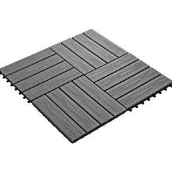 vidaXL Tile de Decking Diseño 3D 11 pcs 30 x 30 cm WPC Gris Clearance