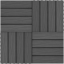 vidaXL Productos Del Hogar-Tile de Decking Diseño 3D 11 pcs 30 x 30 cm WPC