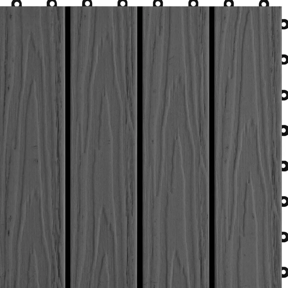 vidaXL Productos Del Hogar-Tile de Decking Diseño 3D 11 pcs 30 x 30 cm WPC