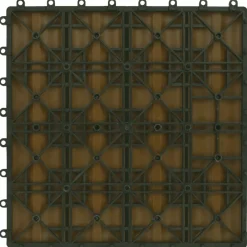 vidaXL Tile de Decking Diseño 3D 11 pcs Teca 30 x 30 cm WPC color teca New
