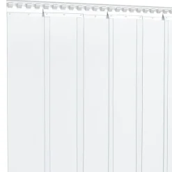 vidaXL Tira de cortina para puertas PVC 200x1,6 mm 10 m Transparente
