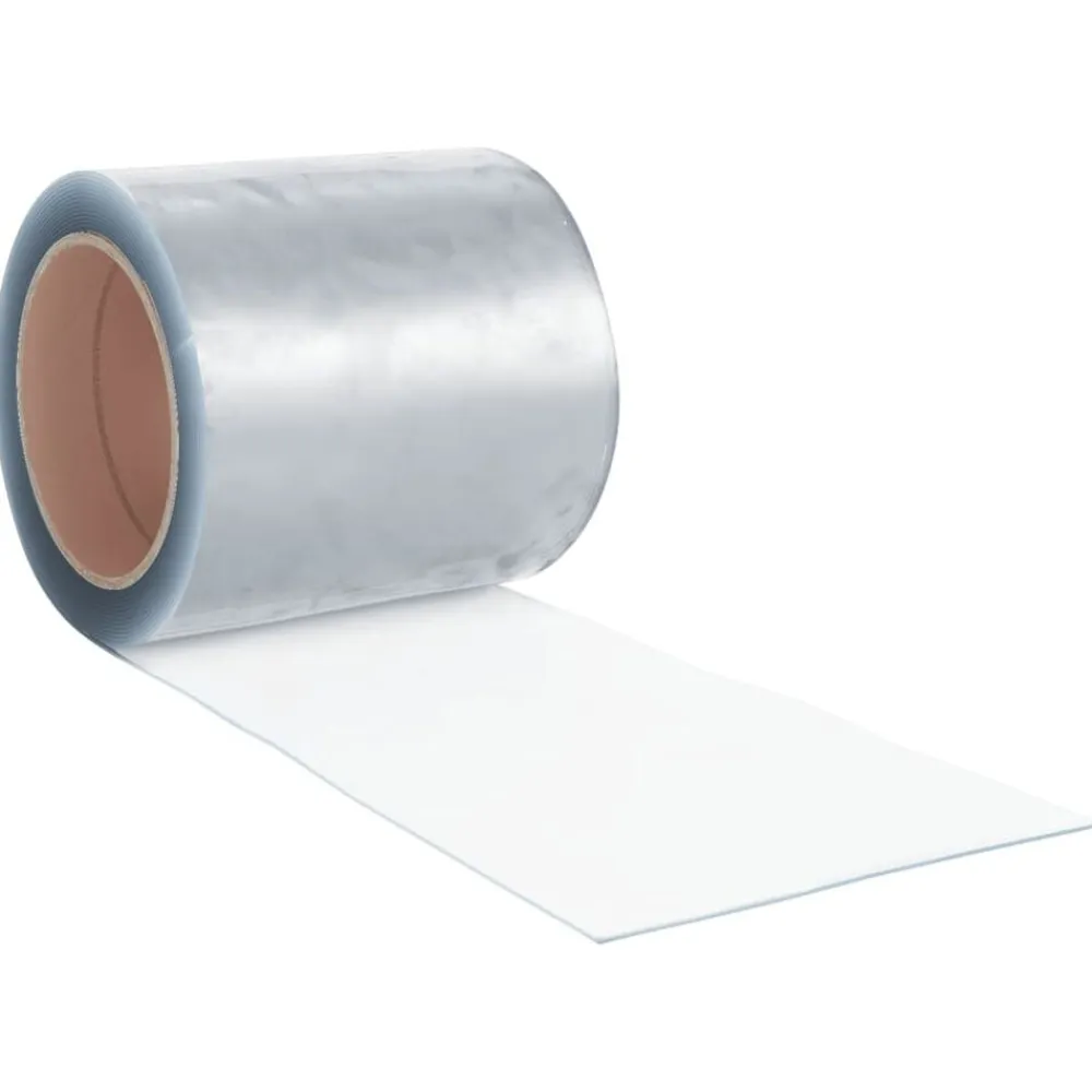 vidaXL Tira de cortina para puertas PVC 200x1,6 mm 10 m Transparente