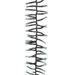 vidaXL Tira de luces de racimo con 400 LED PVC blanco frío 7,4 m Blanco frío y verde oscuro Discount