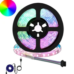 vidaXL Iluminación-Tira LED 2 pcs Negro y Transparente 1700 mm Cobre y plástico