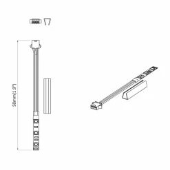 vidaXL Iluminación-Tira LED 2 pcs Negro y 1745 mm Cobre y plástico