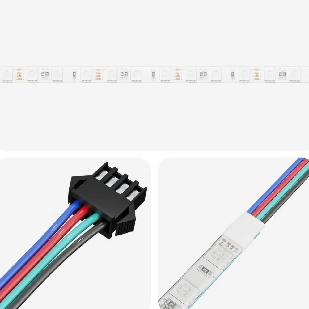 vidaXL Iluminación-Tira LED 2 pcs Negro y Transparente 950 mm Cobre y plástico