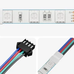 vidaXL Tira LED 2 pcs Negro y Multicolor 1745 mm Cobre y plástico Discount