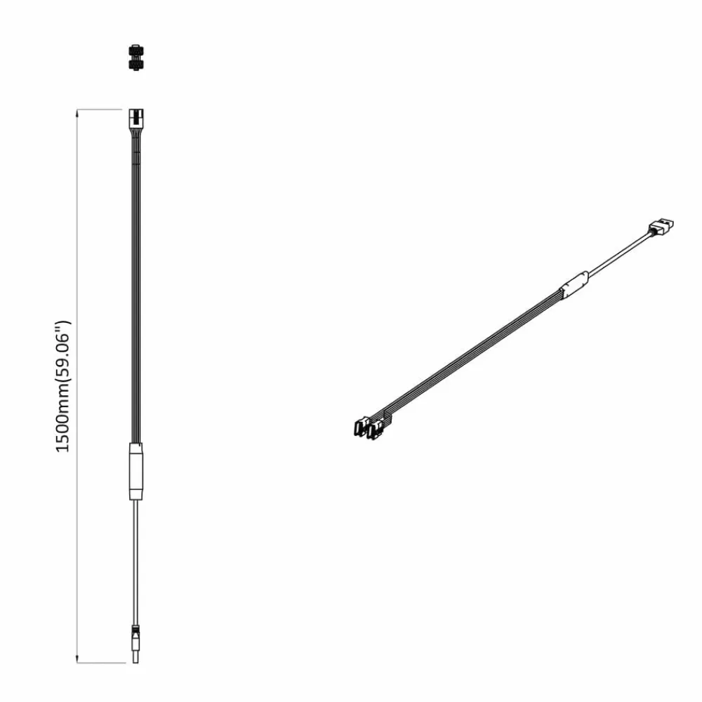 vidaXL Tira LED 2 pcs Negro y Multicolor 1745 mm Cobre y plástico Clearance