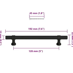 vidaXL Accesorios De Bricolaje-Tiradores para armarios 10 uds acero inoxidable 128 mm
