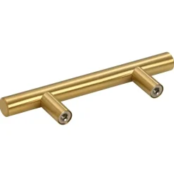 vidaXL Tiradores para armarios 10 uds acero inoxidable 64 mm Dorado New