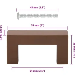 vidaXL Accesorios De Bricolaje-Tiradores para armarios 10 uds acero inoxidable 64 mm