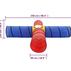 vidaXL Túnel de juegos para niños con 250 bolas Multicolor Discount