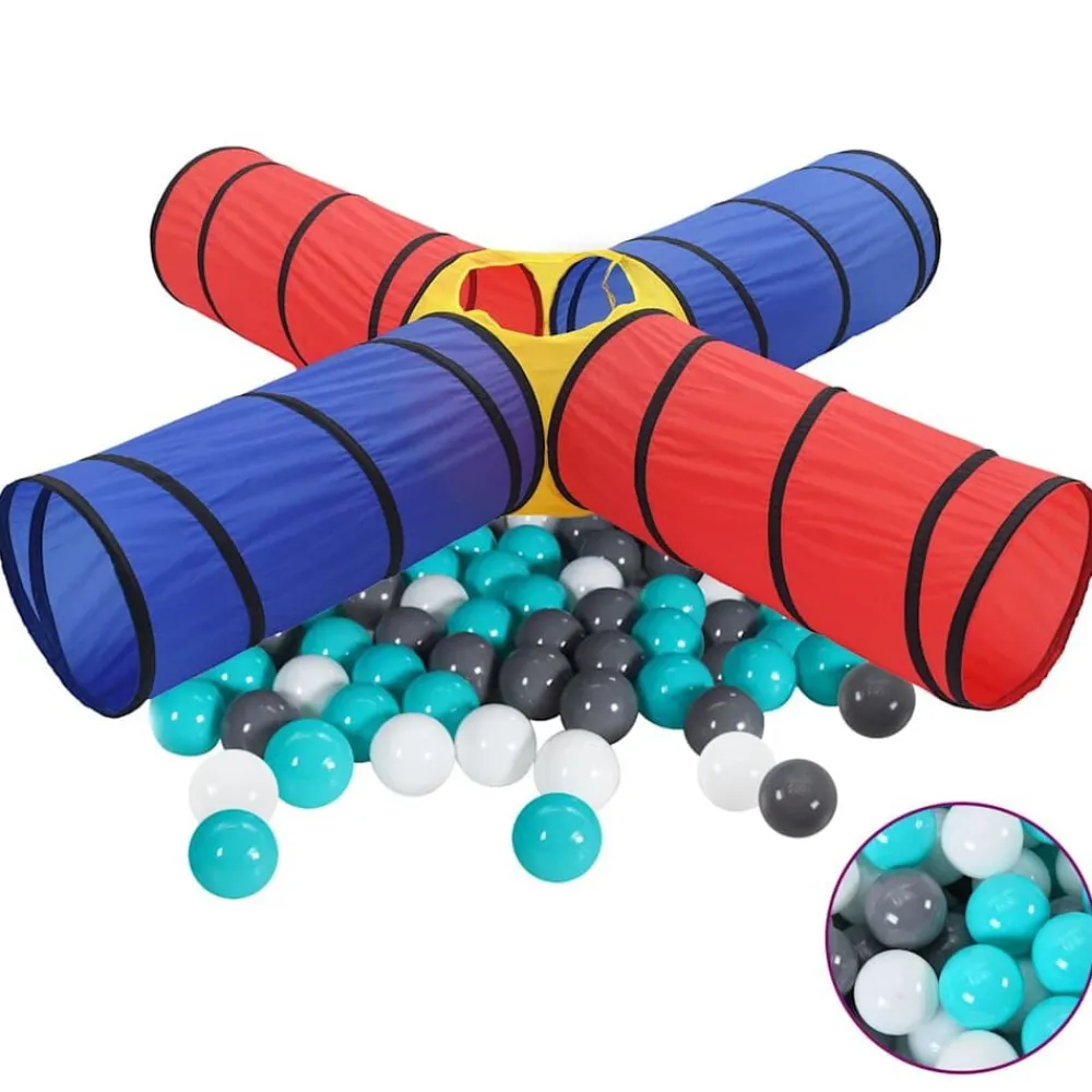 vidaXL Túnel de juegos para niños con 250 bolas multicolor Multicolor 1 Best