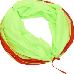 vidaXL Túnel de juegos para niños con 250 bolas poliéster verde 175 cm Multicolor 2