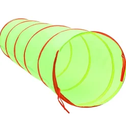 vidaXL Túnel de juegos para niños con 250 bolas poliéster verde 175 cm Multicolor 2