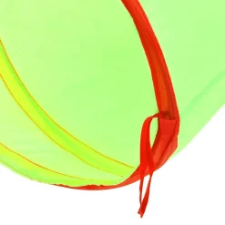 vidaXL Túnel de juegos para niños con 250 bolas poliéster verde 175 cm Multicolor 2