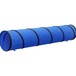 vidaXL Túnel para perros poliéster azul Ø40x200 cm