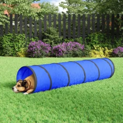 vidaXL Túnel para perros poliéster azul Ø40x200 cm