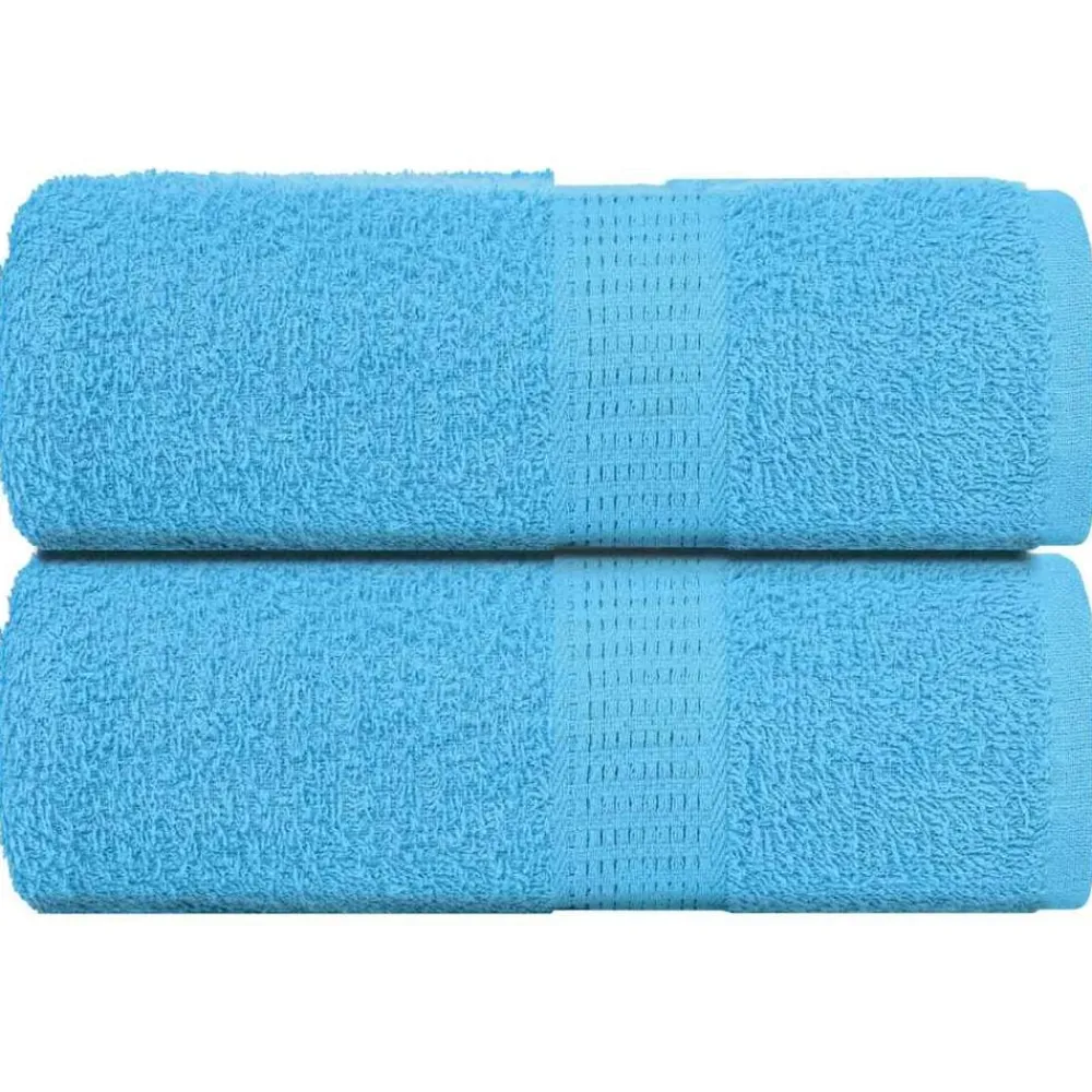 vidaXL Ropa De Casa-Toallas de mano FROGN 2 uds turquesa 30x30 cm 360 g/m²
