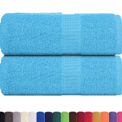 vidaXL Ropa De Casa-Toallas de mano FROGN 2 uds turquesa 30x30 cm 360 g/m²