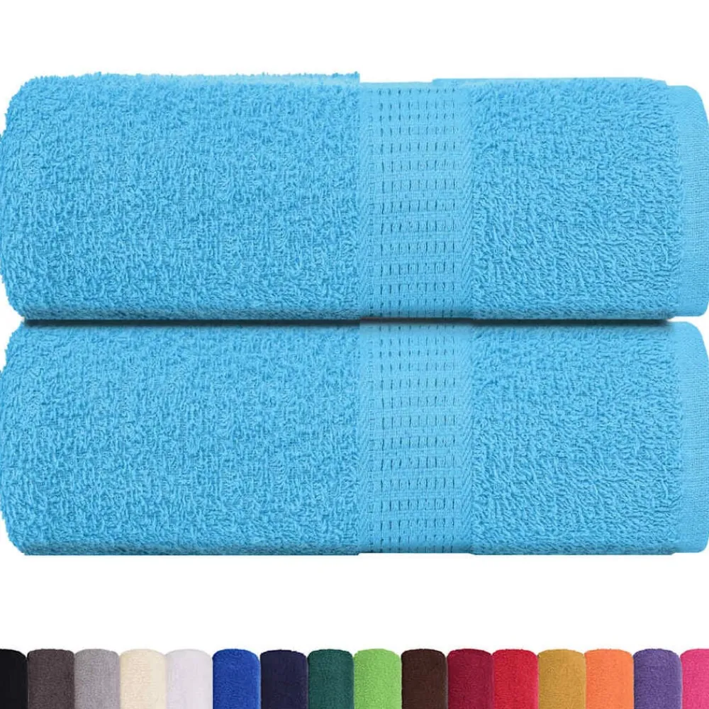 vidaXL Ropa De Casa-Toallas de mano FROGN 2 uds turquesa 30x30 cm 360 g/m²