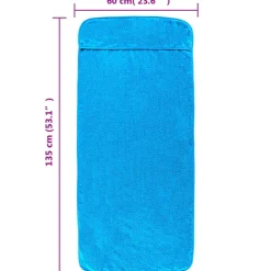vidaXL Ropa De Casa-Toallas de playa 2 uds tela turquesa 400 g/m² 60x135 cm