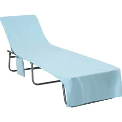 vidaXL Toallas de Reposera 2 pcs 210 x 75 cm Azul Sale