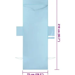 vidaXL Toallas de Reposera 2 pcs 210 x 75 cm Azul Sale