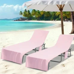 vidaXL Ropa De Casa-Toallas de Reposera 2 pcs 210 x 75 cm