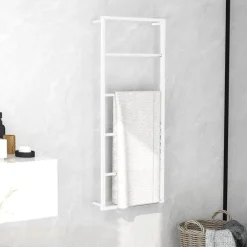 vidaXL Accesorios Para El Baño-Toallero 45x10x115 cm Acero