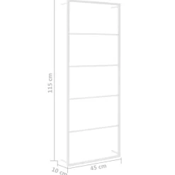 vidaXL Accesorios Para El Baño-Toallero 45x10x115 cm Acero