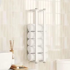 vidaXL Accesorios Para El Baño-Toallero de acero 12,5x12,5x60 cm